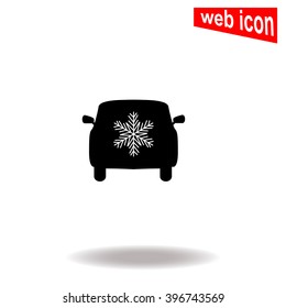 Air conditioner car icon.