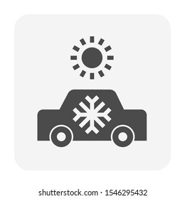 Air conditioner and car vector icon design.
