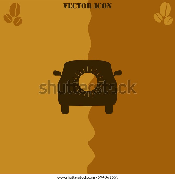 Air conditioner car vector  icon Coffee\
symbol background.
