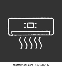 Air conditioner chalk icon. Air conditioning. Isolated vector chalkboard illustration