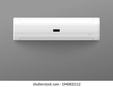 Air conditioner for climate control indoors a vector realistic 3d illustration