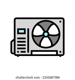 air conditioner color icon vector. air conditioner sign. isolated symbol illustration