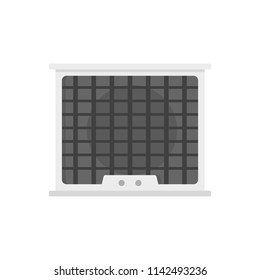 Air conditioner compressor icon. Flat illustration of air conditioner compressor vector icon for web isolated on white