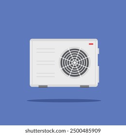 air conditioner compressor. Illustration of flat air conditioner technology. suitable for poster use and web design