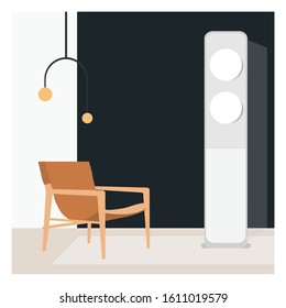 An air conditioner : a concept illustration of home appliances