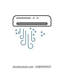 air conditioner concept line icon. Simple element illustration. air conditioner concept outline symbol design.