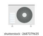 Air conditioner condensing unit. Simple flat illustration.