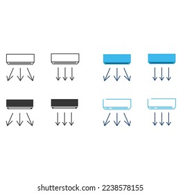 air conditioner cooling system vecto icon