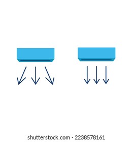air conditioner cooling system vecto icon