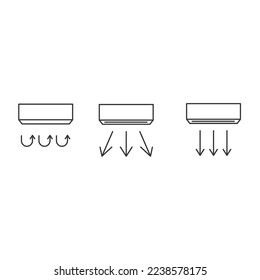 air conditioner cooling system vecto icon