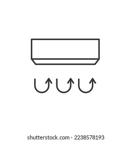 air conditioner cooling system vecto icon