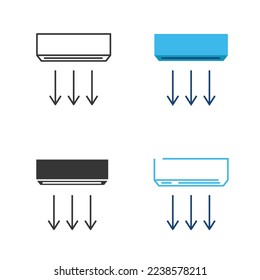 air conditioner cooling system vector icon