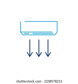air conditioner cooling system vector icon