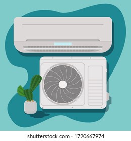 Air conditioner design vector illustration