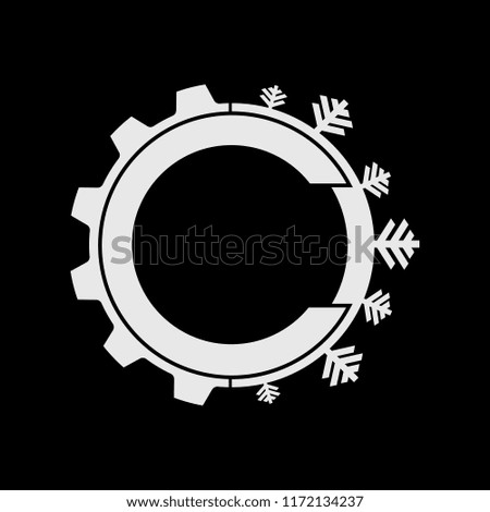 Air conditioner design and ventilation abstract vector