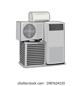 Air Conditioner devices design illustration vector eps format , suitable for your design needs, logo, illustration, animation, etc.