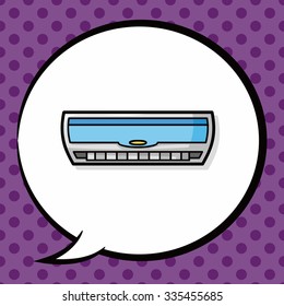 air conditioner doodle, speech bubble