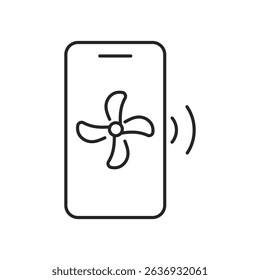 Air conditioner editable stroke outline line icon