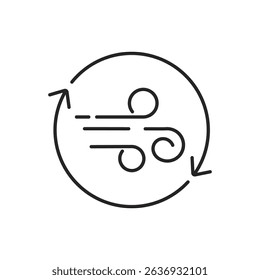 Air conditioner editable stroke outline line icon