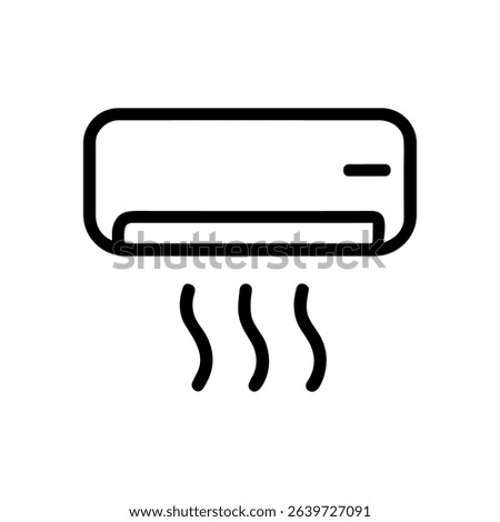 Air Conditioner Emitting Cool Air. Icon symbol illustration