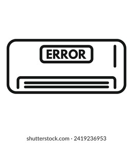 Air conditioner error icon outline vector. Service clean. Job worker at home