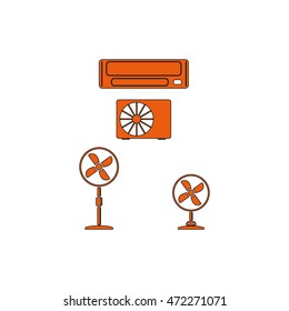 Air conditioner, fan.