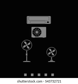 Air conditioner, fan.