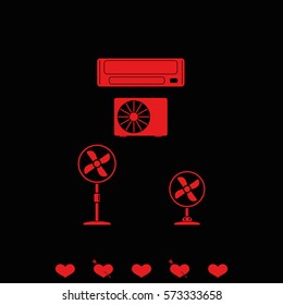 Air conditioner, fan.