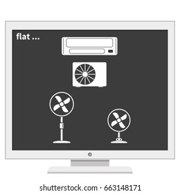 Air conditioner, fan.