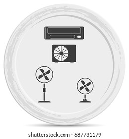 Air conditioner, fan.