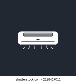 Air conditioner fill icon illustration. Technology icon concept isolated vector.