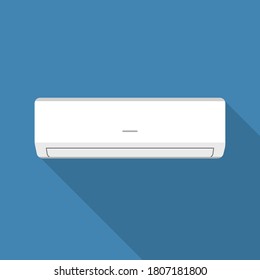 Air conditioner flat design icon. Vector illustration