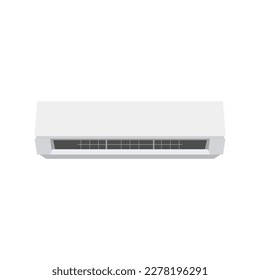 air conditioner flat design vector illustration isolated on white background.