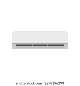 air conditioner flat design vector illustration isolated on white background.