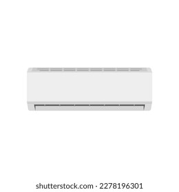 air conditioner flat design vector illustration isolated on white background.