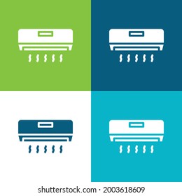 Klimaanlage Flat Vier Farbe minimale Icon Set