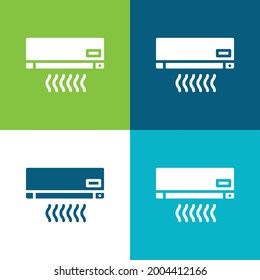 Air Conditioner Flat four color minimal icon set