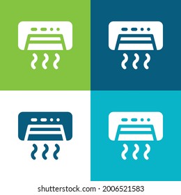 Air Conditioner Flat four color minimal icon set