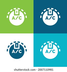 Air Conditioner Flat four color minimal icon set