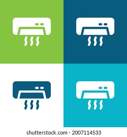 Air Conditioner Flat four color minimal icon set