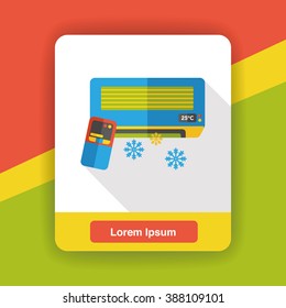 air conditioner flat icon