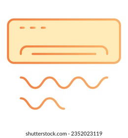 Air conditioner flat icon. Cooling orange icons in trendy flat style. Cooler gradient style design, designed for web and app. Eps 10