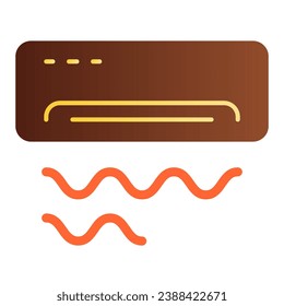 Air conditioner flat icon. Cooling color icons in trendy flat style. Cooler gradient style design, designed for web and app. Eps 10