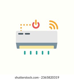 icono plano de aire acondicionado, icono aislado en fondo claro, perfecto para sitio web, blog, logotipo, diseño gráfico, medios sociales, interfaz de usuario, aplicación móvil