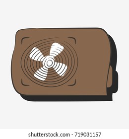 air conditioner. Flat vector stock illustration