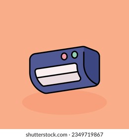 Air Conditioner Free Vektorgrafik Symbol Illustration. Konzept des Koworking Space Icon einzeln . flacher Cartoon-Stil