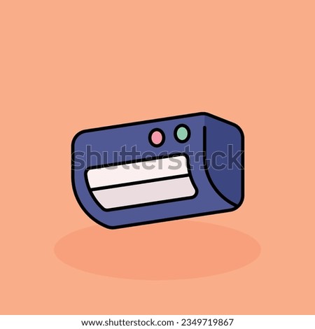 Air Conditioner Free vector cartoon icon illustration. Coworking Space icon concept isolated . flat cartoon style
