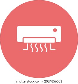 Diseño del icono del vector del círculo del aire acondicionado