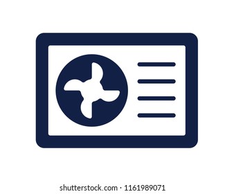 air conditioner glyph icon , designed for web and app
