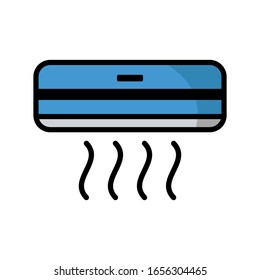air conditioner - home appliances icon vector design template